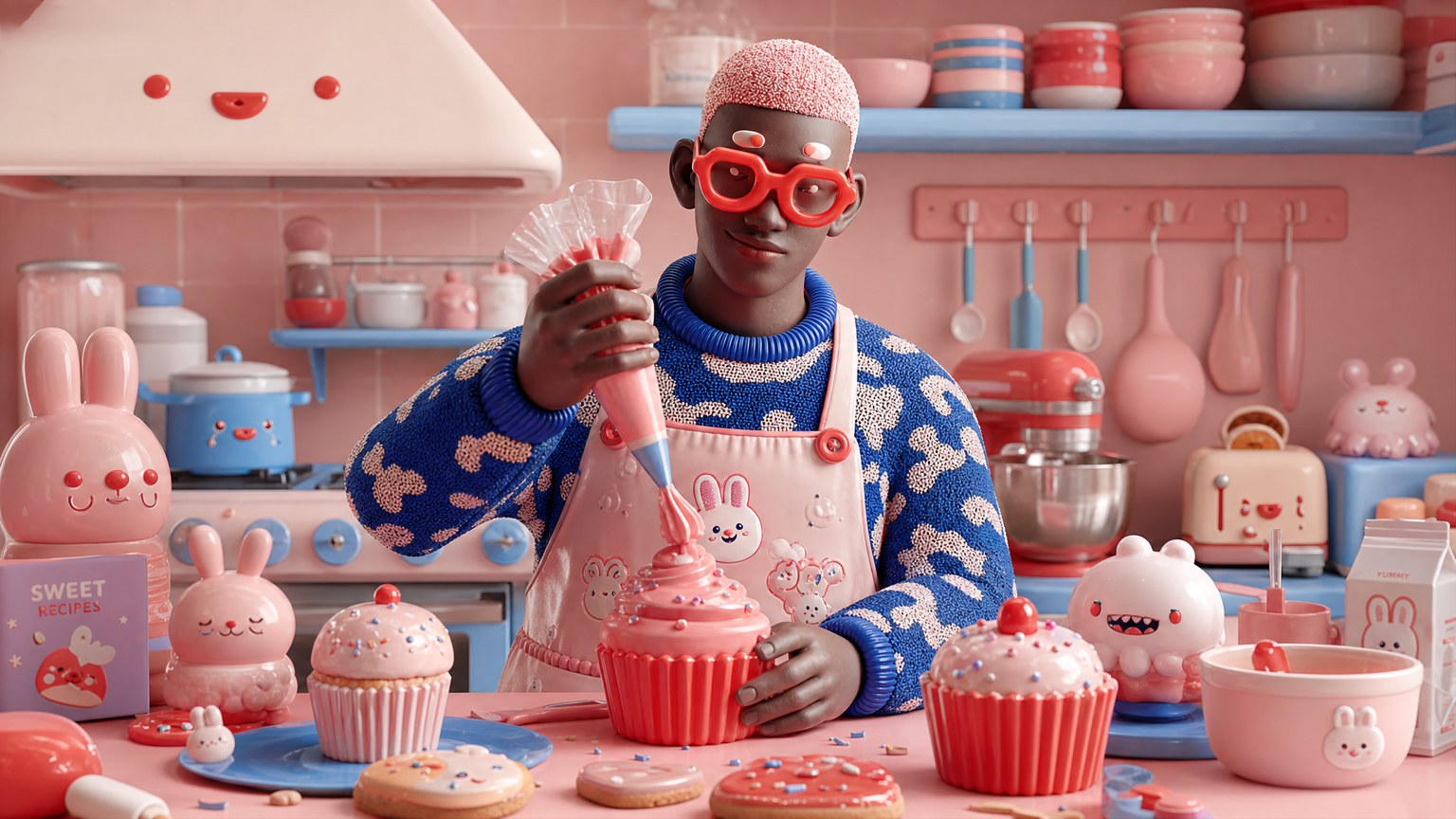 Candy Resin and Knit Diorama style example