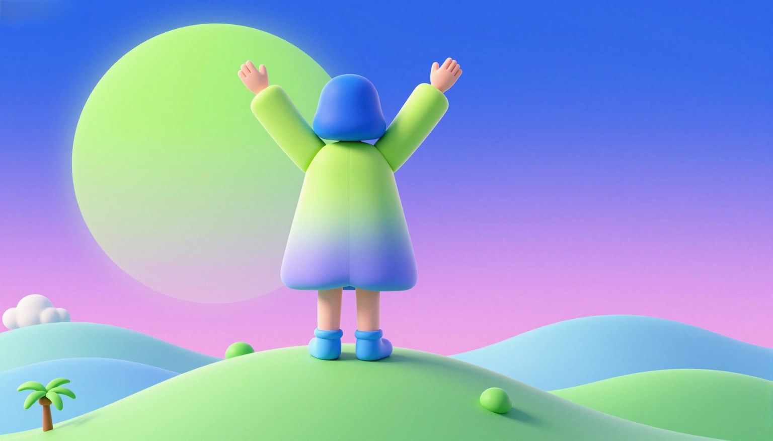Milky Gradient Foam Surrealism style example