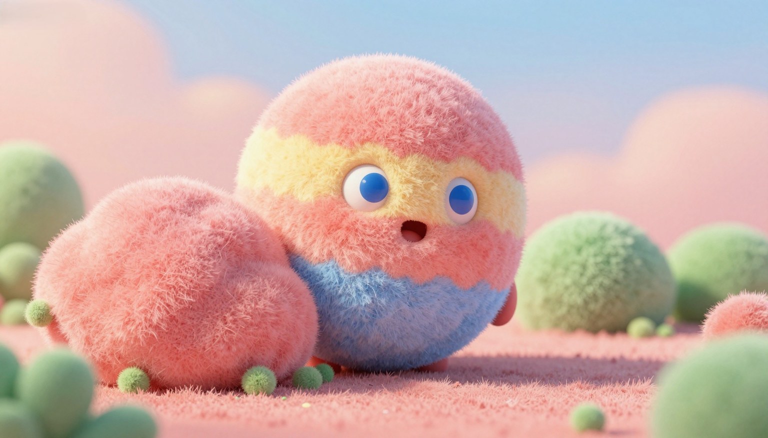 Tactile 3D Illustration style example