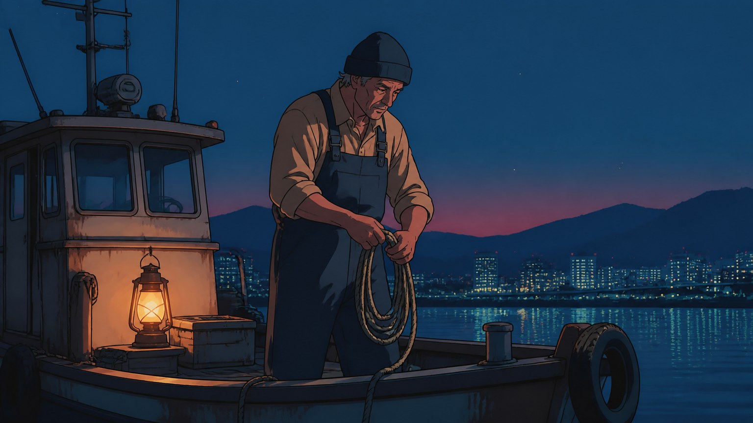 Indigo Night City Cel style example