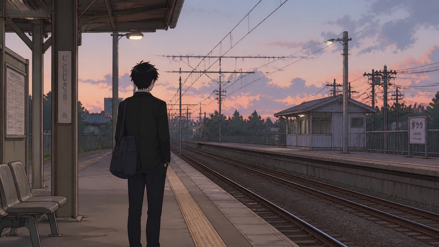 Lived-In Dusk Watercolour Anime style example