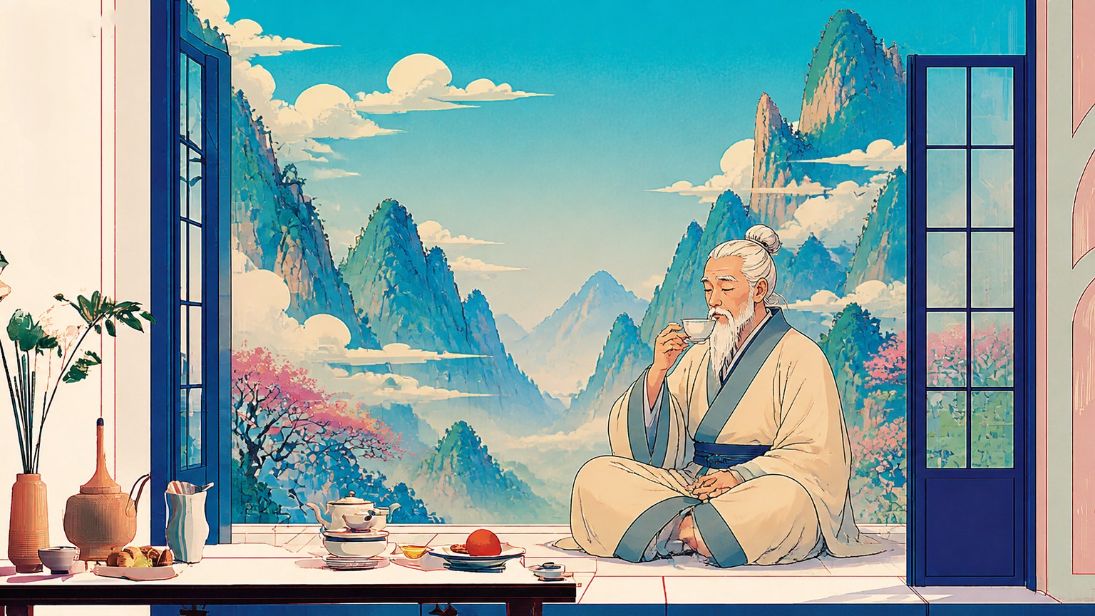 Modern Ukiyo-e Illustration style example