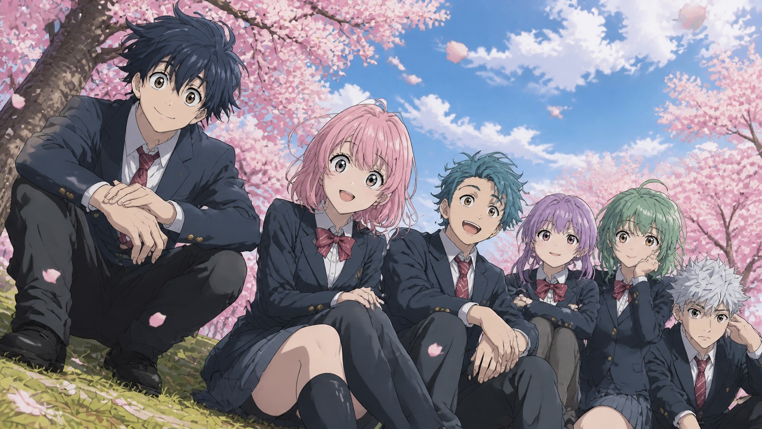 Scenic Blossom Daylight Anime style example
