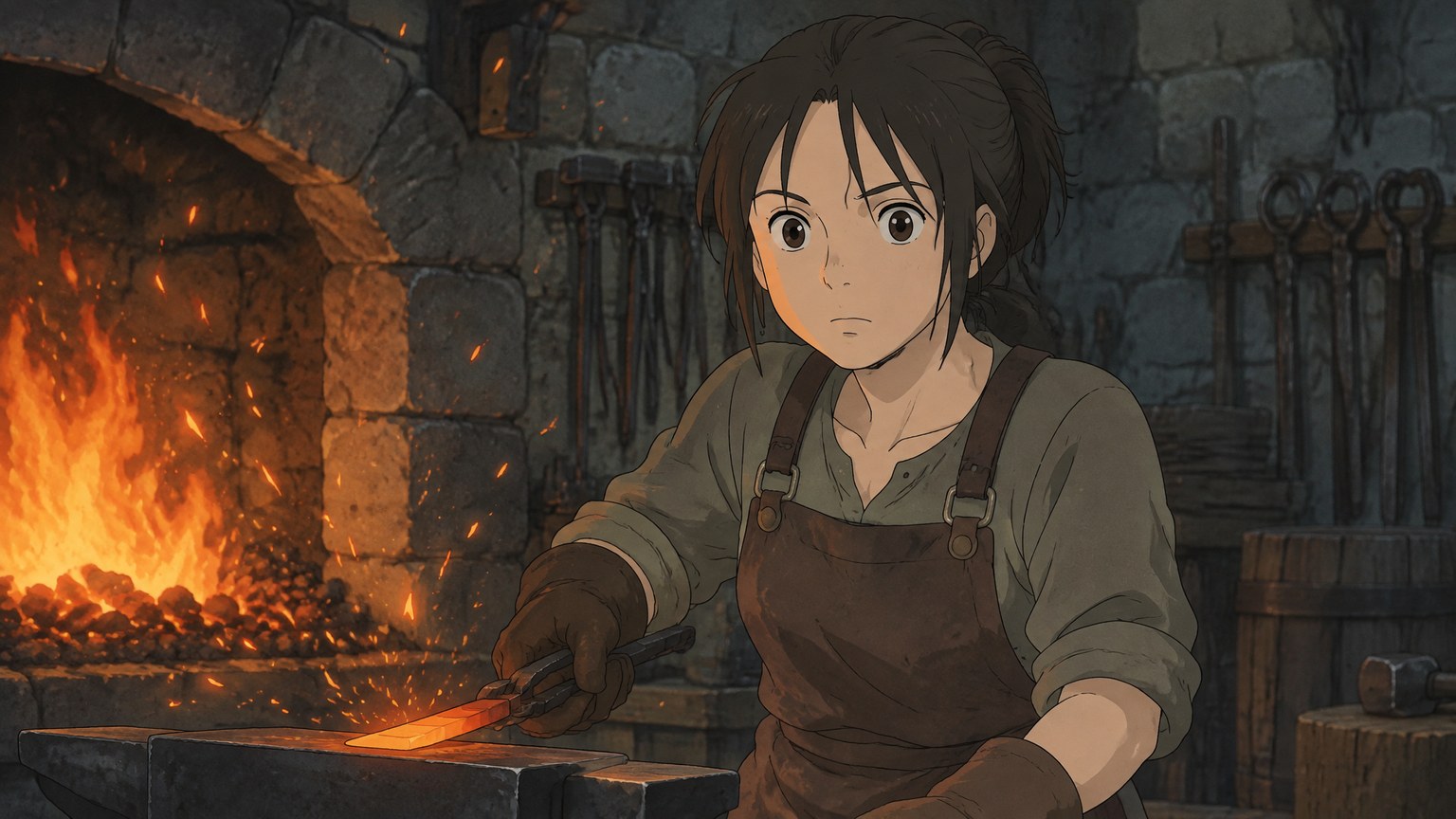 Hand-Drawn Anime Portraiture style example