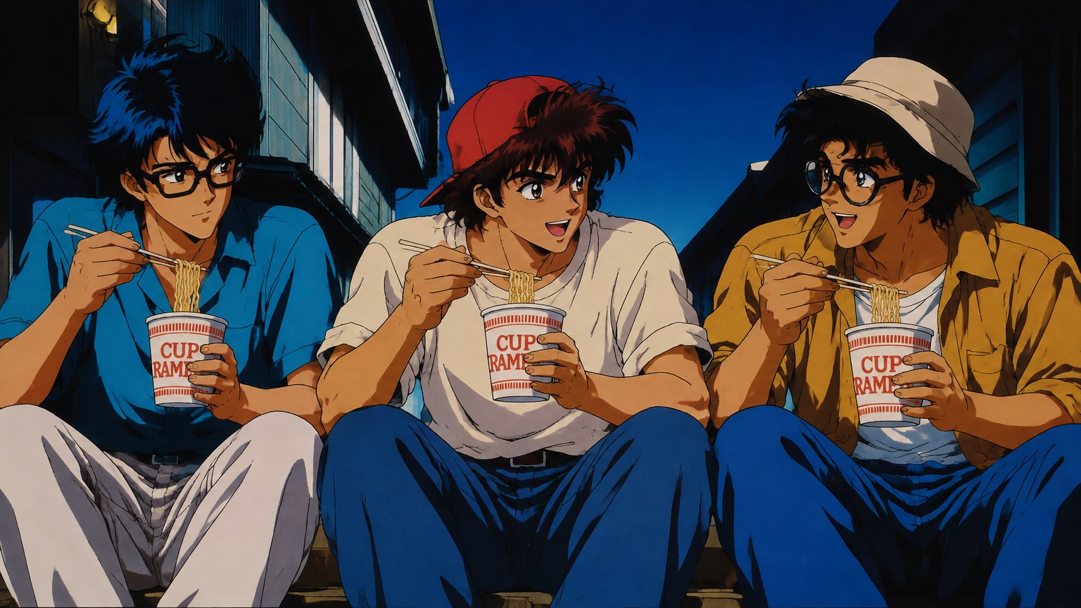 Retro anime illustration style example