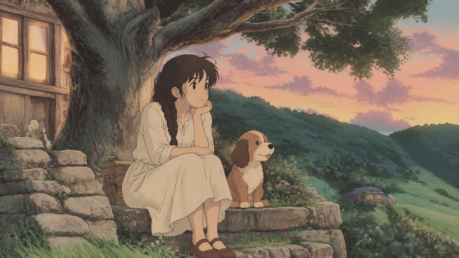 Traditional Anime Illustration style example