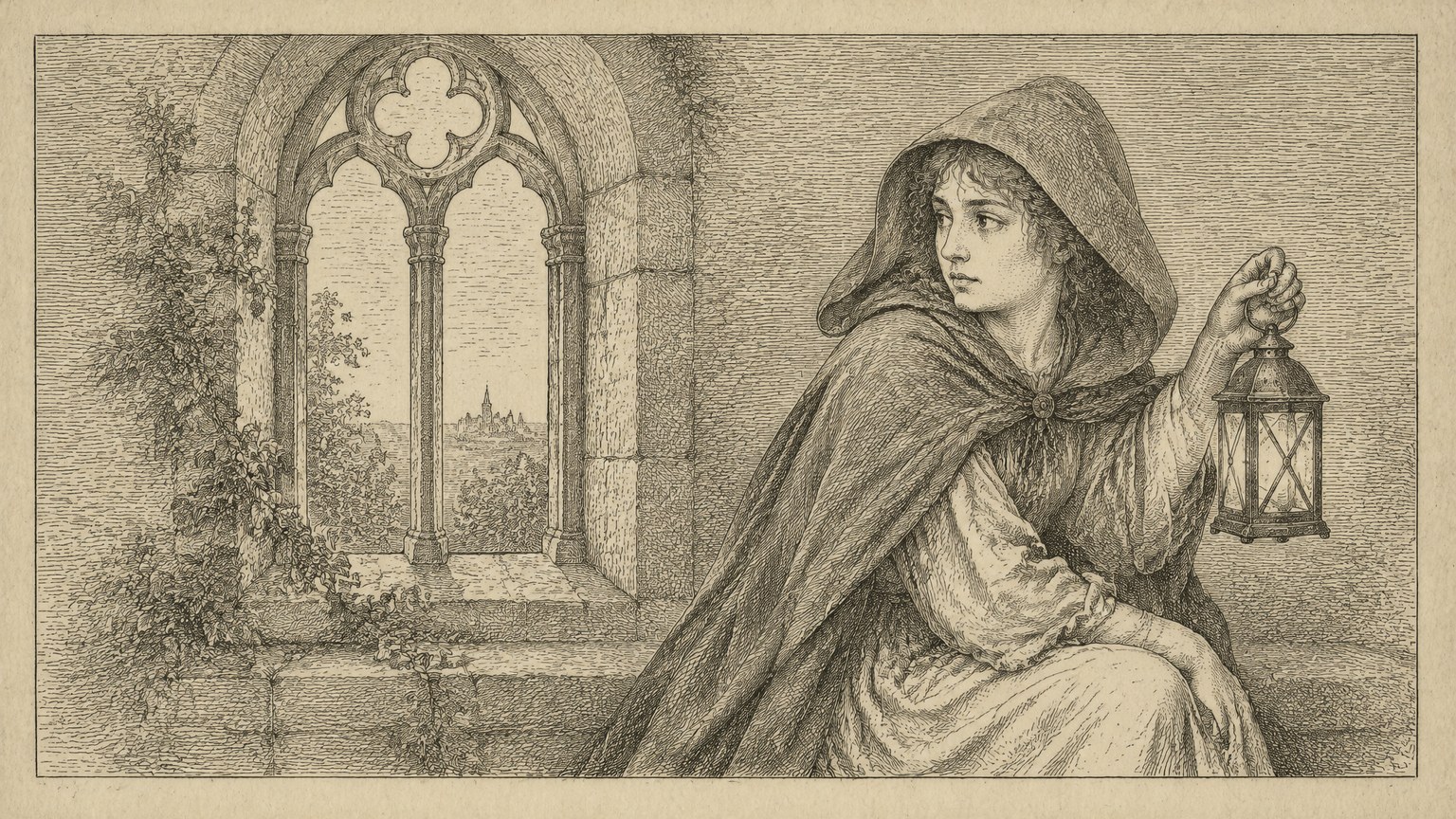 Etching Ink Drawing style example