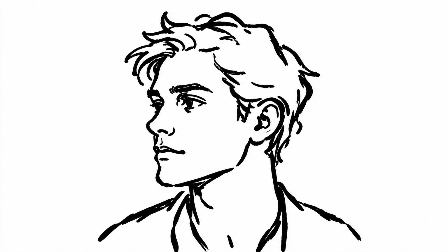Felt Pen Contour Sketch style example