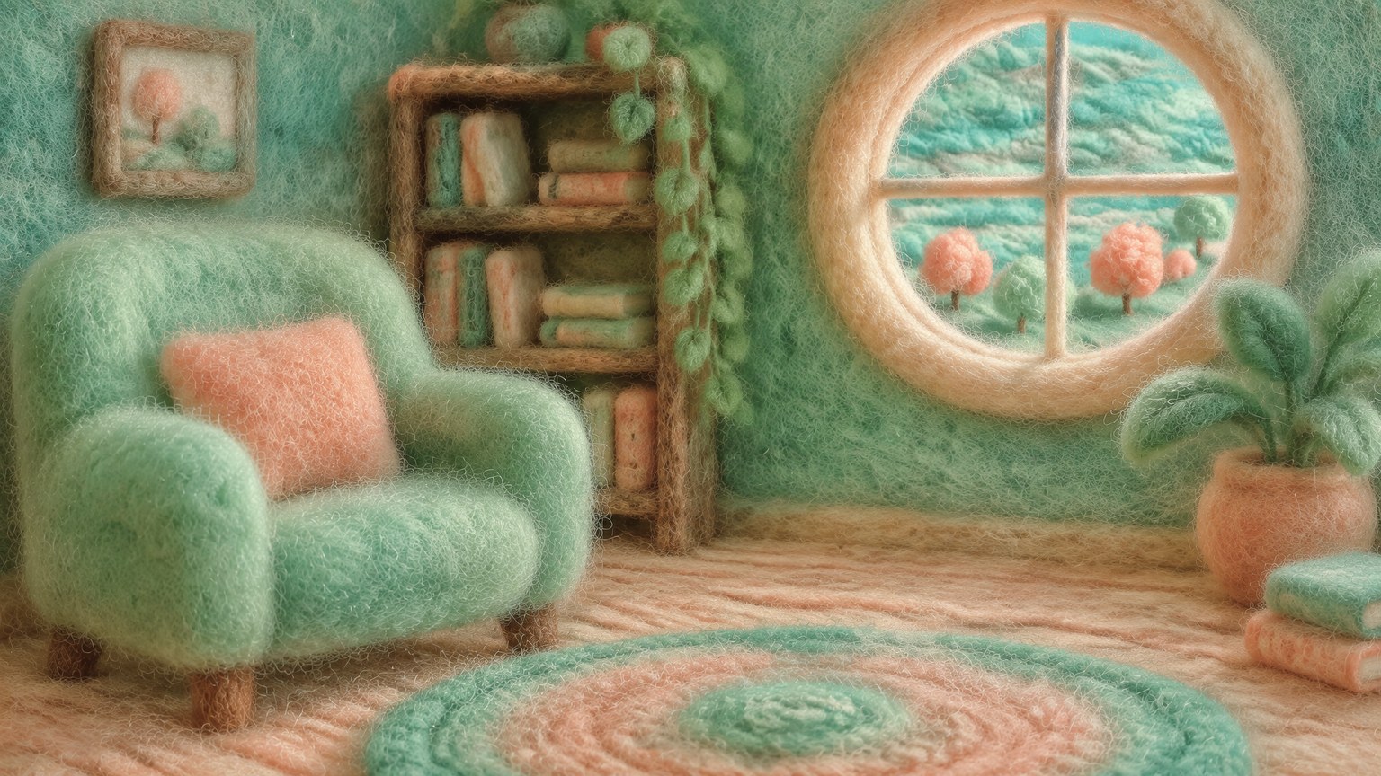 Felted Wool Diorama style example