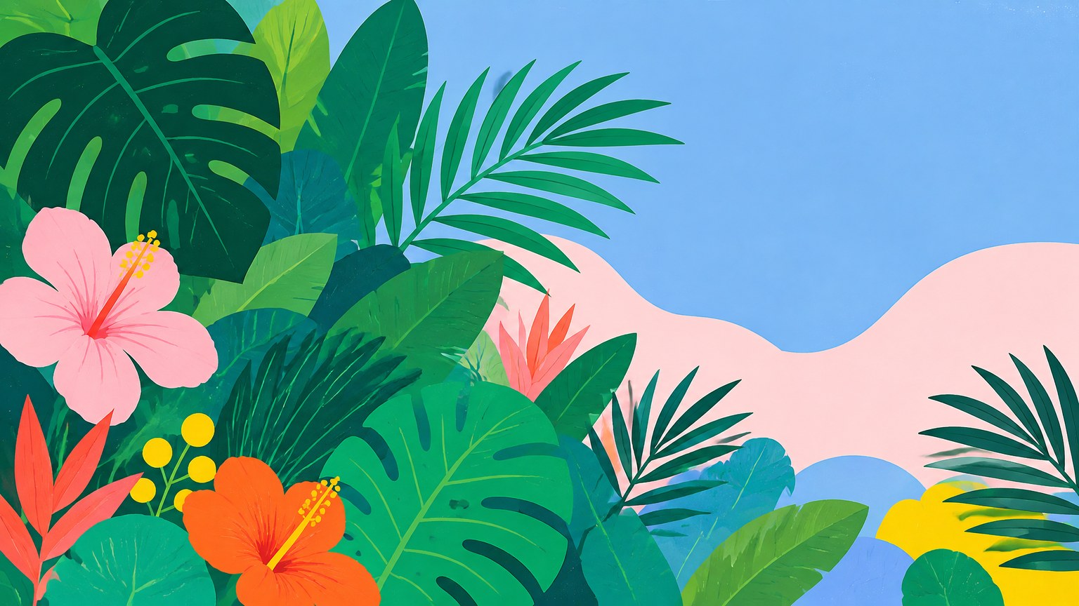 Flat Design Drawing style example