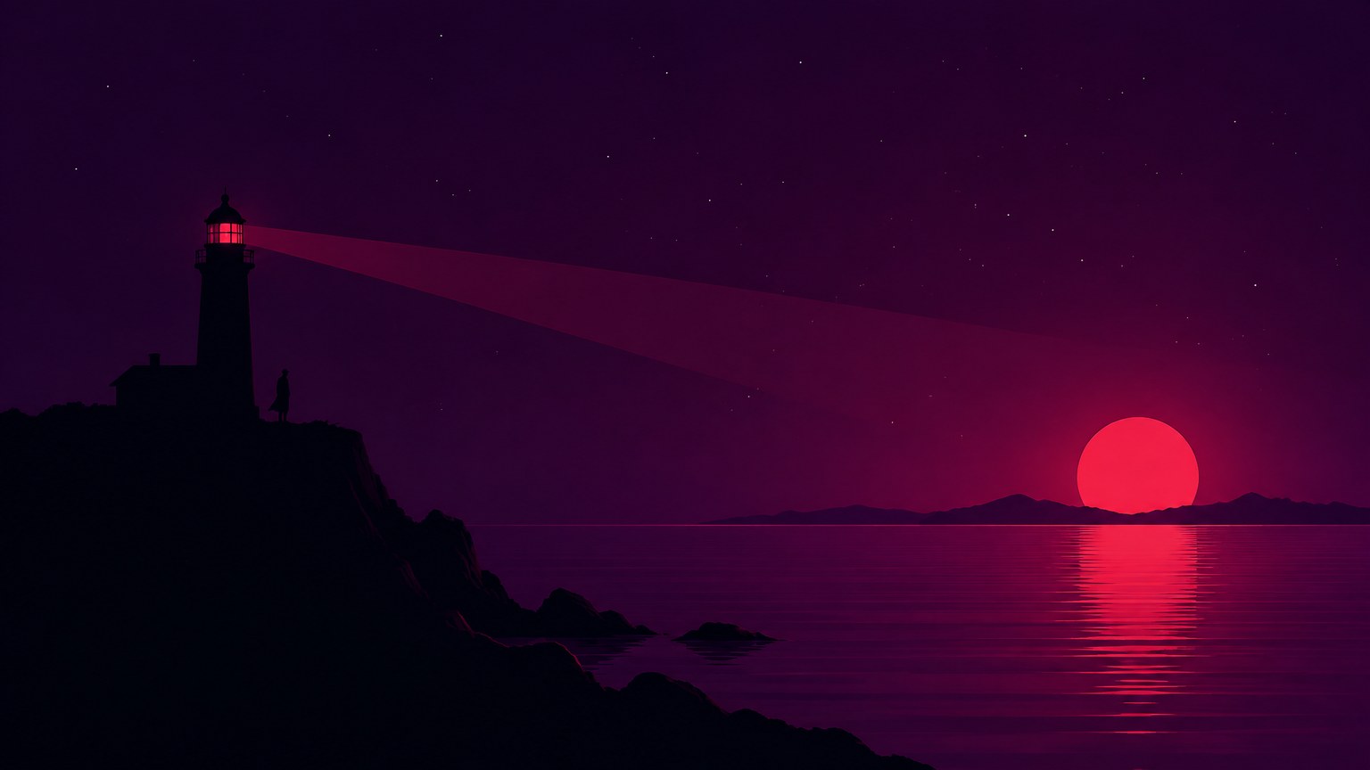 Neon Silhouette Drawing style example