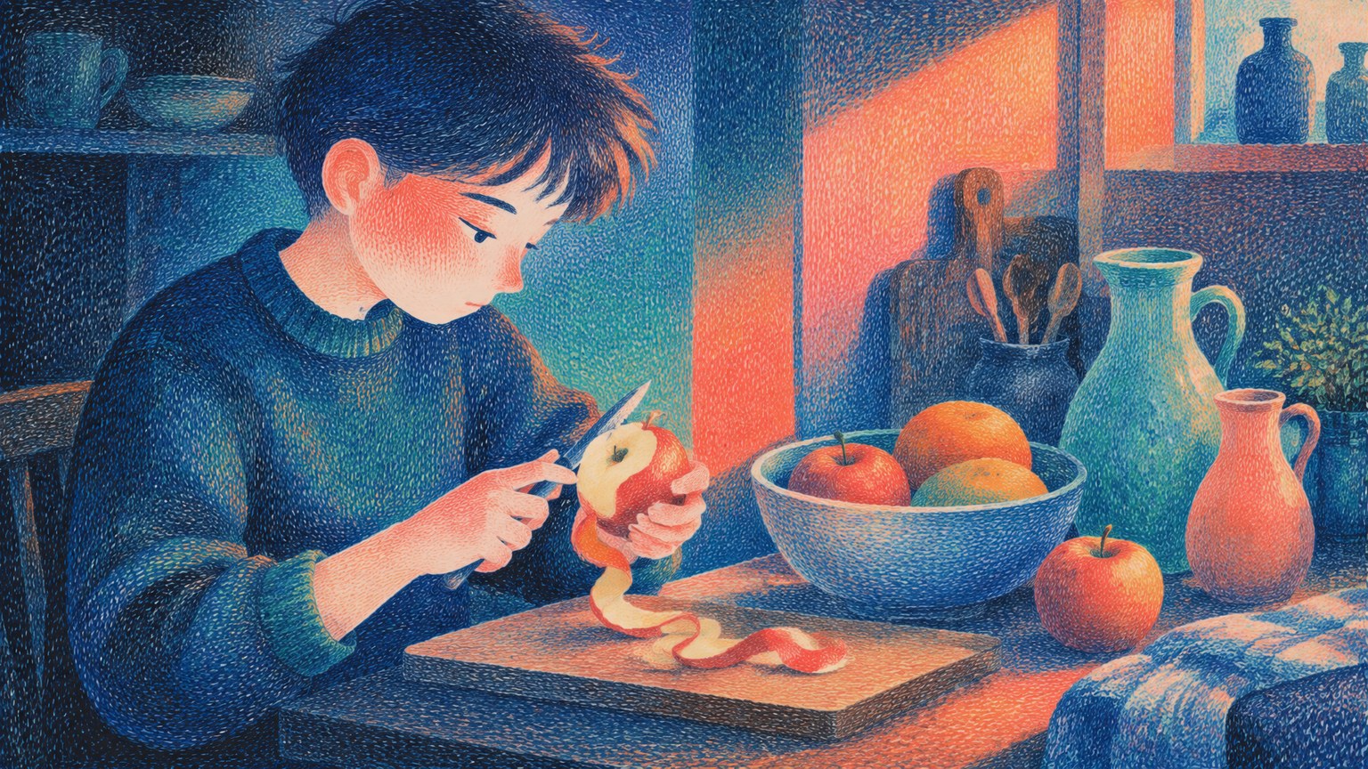 Pointillist Digital Drawing style example