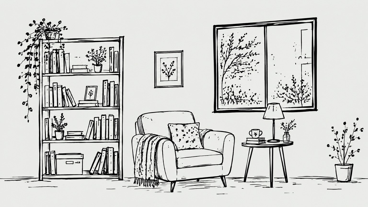 Sketchy Line Art style example