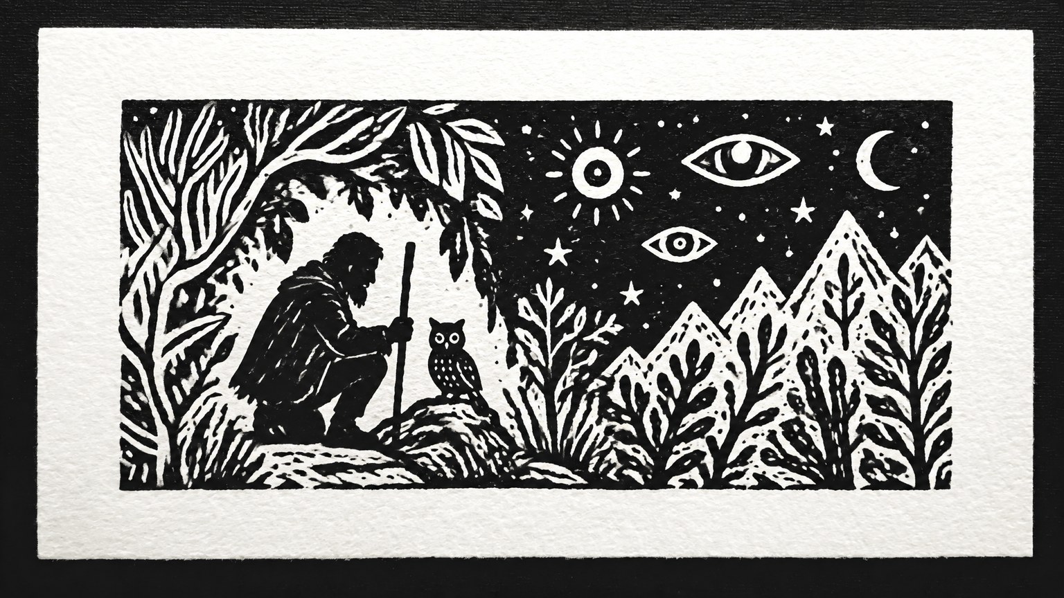 Woodcut Illustration style example